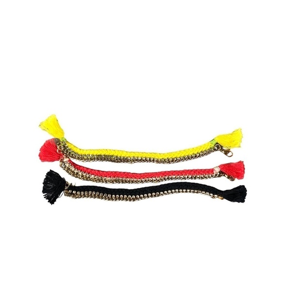 Ettika Womens Braided Stackable Friendship Bracelets with Rhinestones Bohemian - Picture 1 of 4